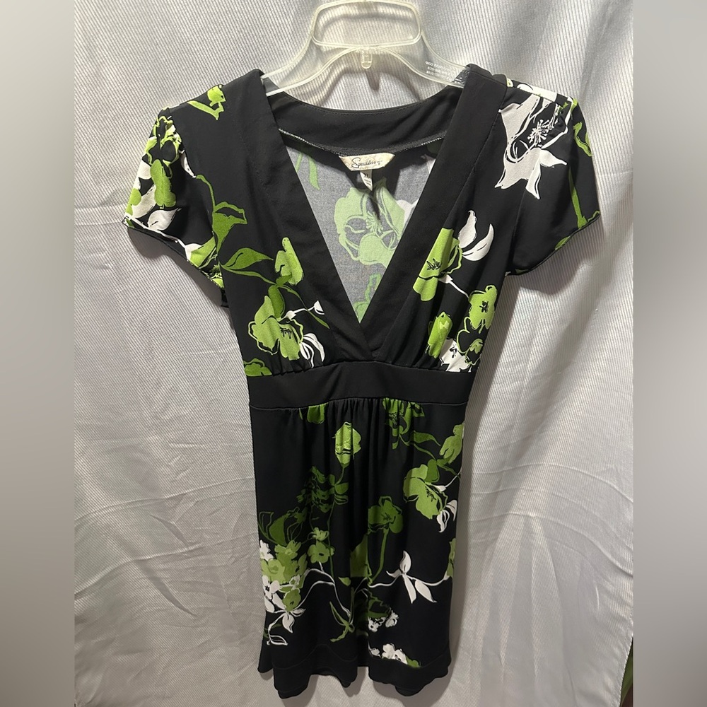 Speeckless black n green floral X-Large dress